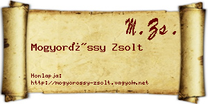 Mogyoróssy Zsolt névjegykártya
