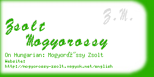 zsolt mogyorossy business card